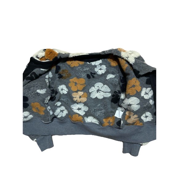Women's Floral 3D Vintage Cropped Bomber Jacket sweater Fall Size S - Picture 6 of 8